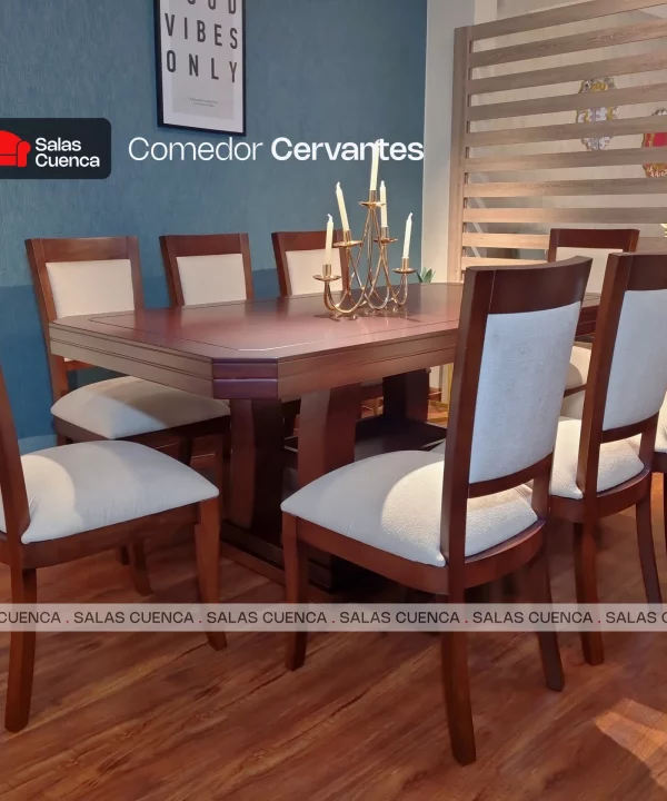 COMEDOR CERVANTES 8 SILLAS CEDRO