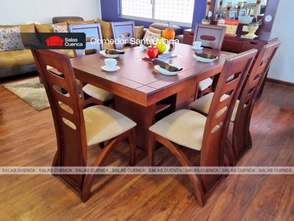 COMEDOR SANTA MARÍA 6 SILLAS CEREZO