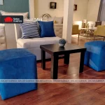 SALA MINI PLATA + AZUL MARINO