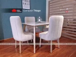 COMEDOR THIAGO 4 SILLAS BEIGE + CHAMPAGNE