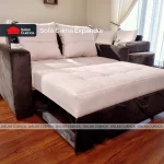SOFA CAMA EXPANDER BEIGE + CHOCOLATE