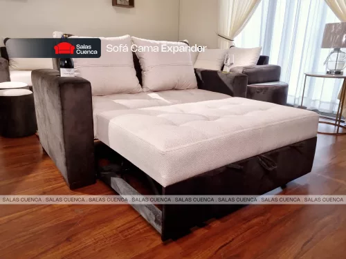 SOFA CAMA EXPANDER BEIGE + CHOCOLATE