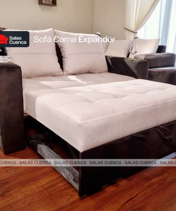 SOFA CAMA EXPANDER BEIGE + CHOCOLATE
