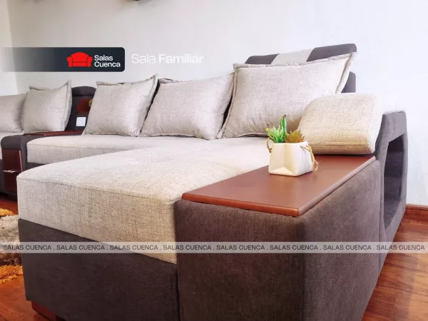 SALA FAMILIAR BEIGE + CHOCOLATE 7 Sala Familiar