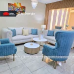 SALA GEORGIA BEIGE + AZUL CLARO