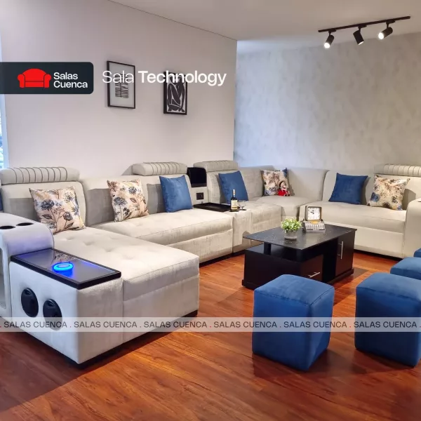 SALA TECHNOLOGY PLATA + AZUL MARINO