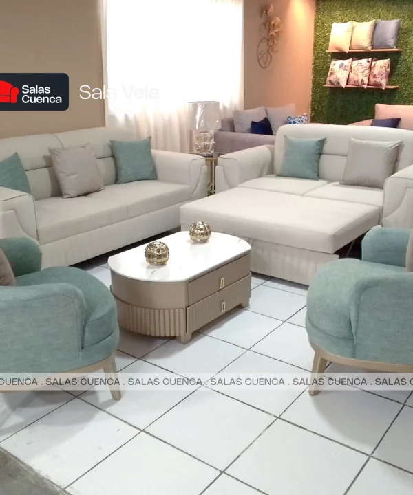 SALA VELA BEIGE + VERDE HUMO on