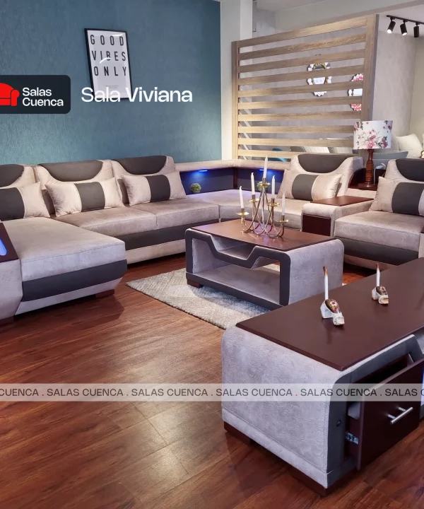 SALA VIVIANA BEIGE + CHOCOLATE