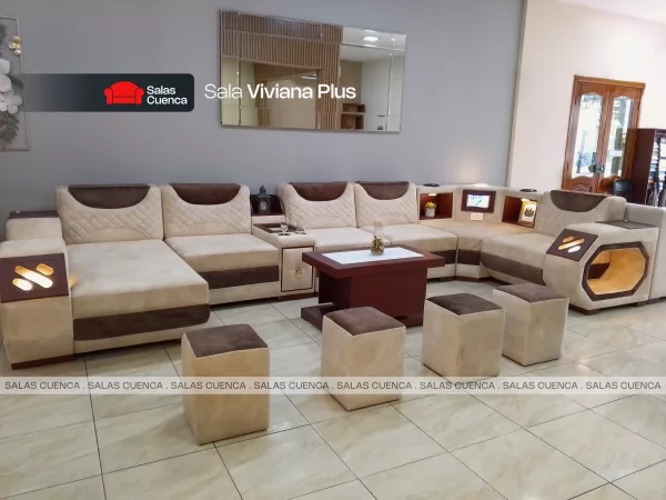 SALA VIVIANA PLUS BEIGE + CAFE