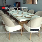 COMEDOR CATALINA PLUS 8 SILLAS BEIGE