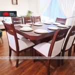 COMEDOR VICENTICO 8 SILLAS BEIGE