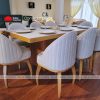 COMEDOR DEREK 8 SILLAS BEIGE