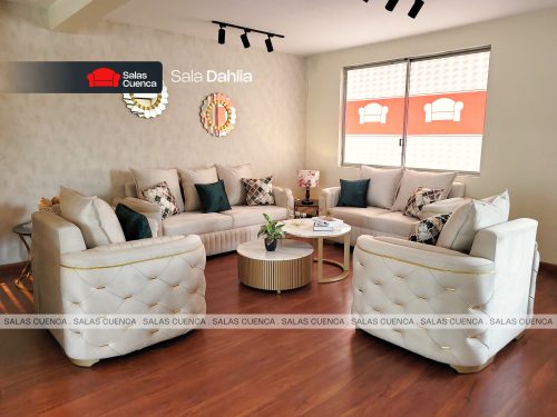 SALA DAHLIA BEIGE + VERDE