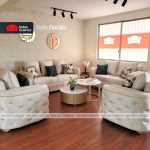 SALA DAHLIA BEIGE + VERDE